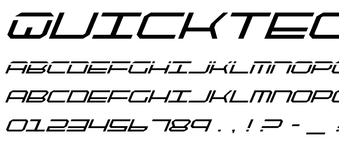 QuickTech Italic font